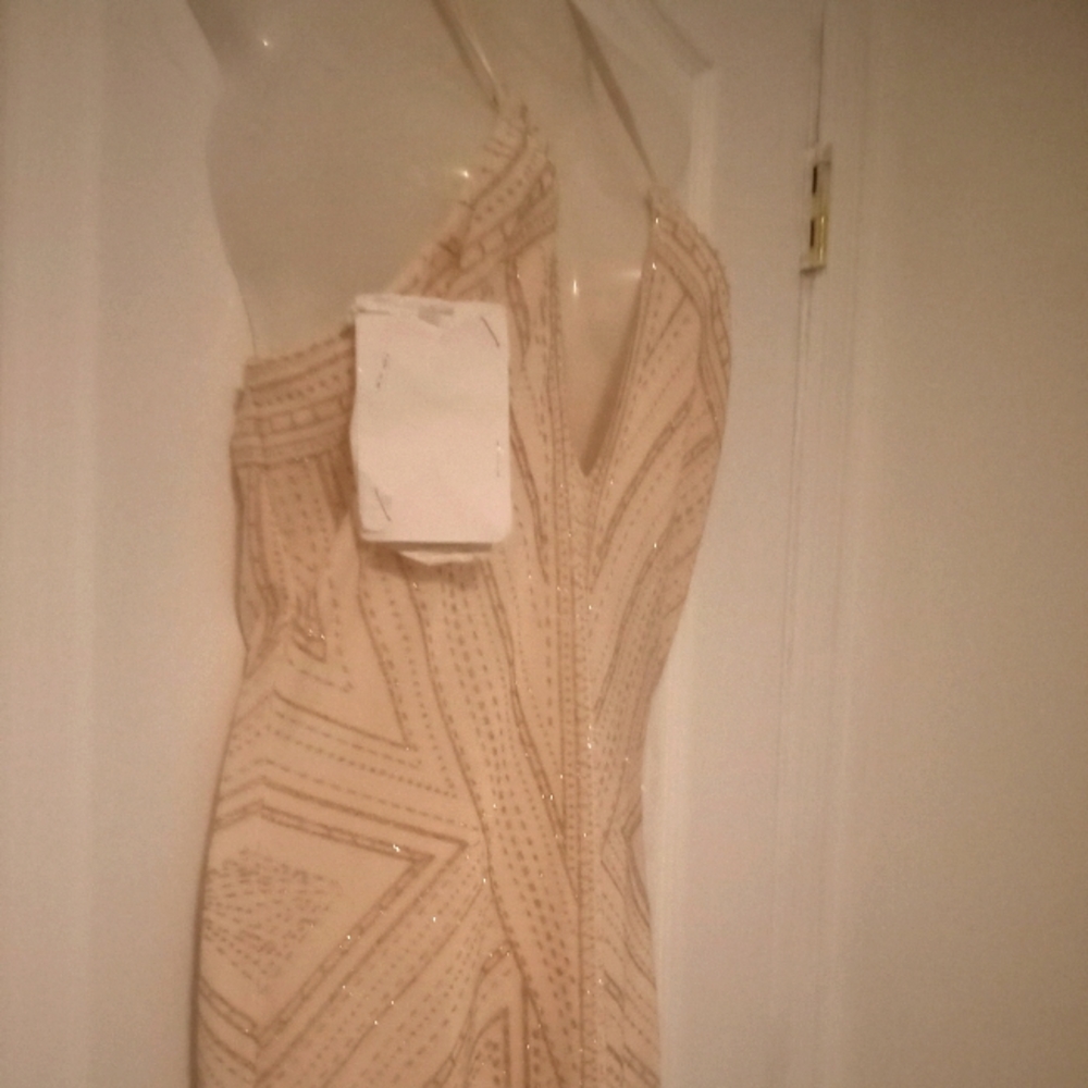 Jump apparel gold dress size xs